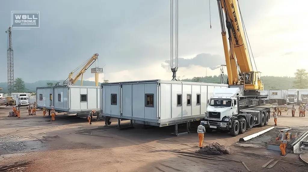 Transporte de Módulos de Área de Vivência